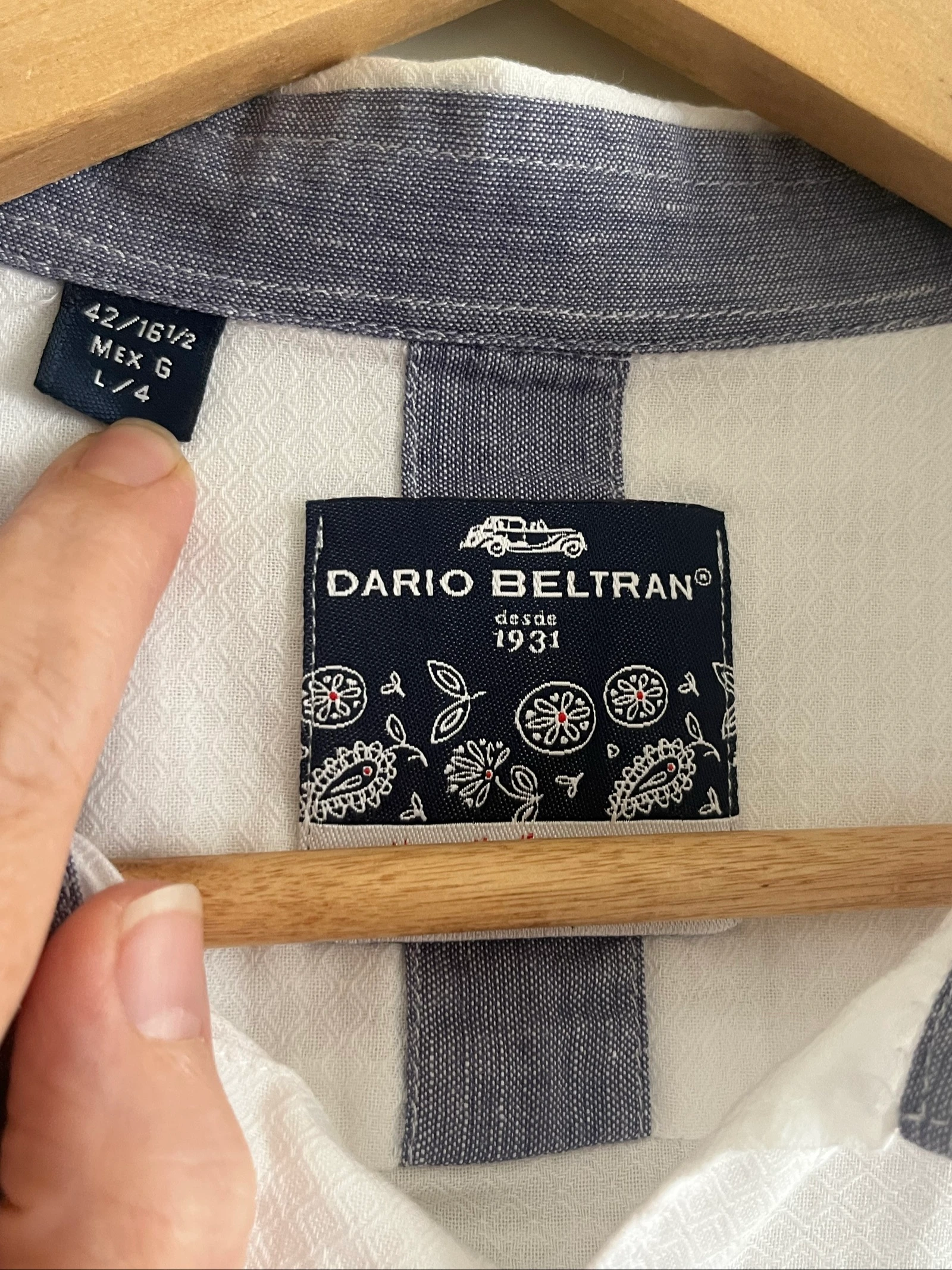 Chemise blanche Dario Beltran taille L  – photo 2